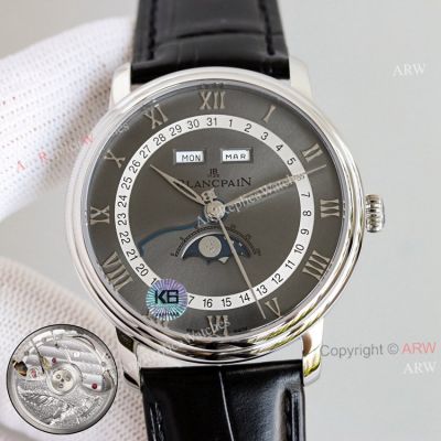 Blancpain 6654 Blancpain Villeret Moonphase Stainless Steel Replica Watch For Men 